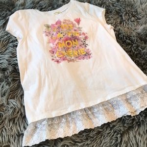 Lace, stylish girls shirt